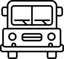 school bus outline illustration vector