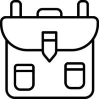 school bag outline illustration vector