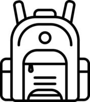 School Bag outline illustration vector