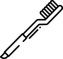 Toothbrush outline illustration vector