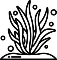 Seaweed outline illustration vector