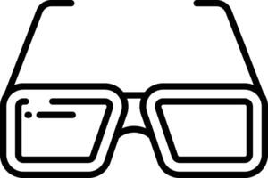 eyeglasses outline illustration vector