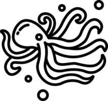 octopus outline illustration vector