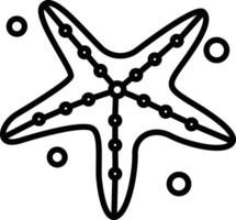 Starfish outline illustration vector