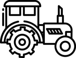 Tractor outline illustration vector