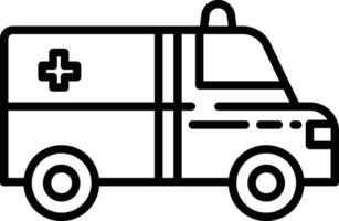 Ambulance outline illustration vector