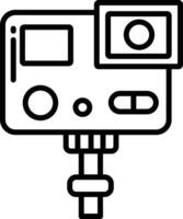 Camera outline illustration vector