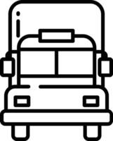 Delivery truck outline illustration vector