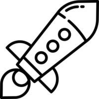 Rocket outline illustration vector