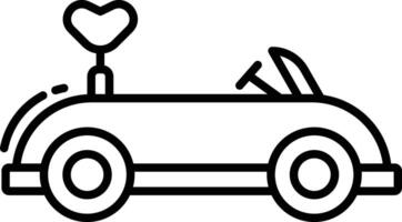 toy open top car outline illustration vector