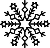 Snowflake outline illustration vector