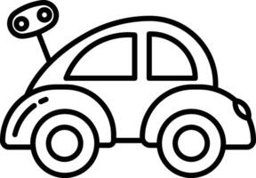 spring key toy car outline illustration vector