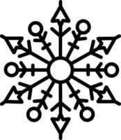 Snowflake outline illustration vector