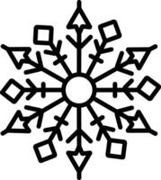 Snowflake outline illustration vector