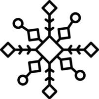 Snowflake outline illustration vector