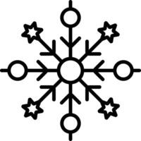 Snowflake outline illustration vector
