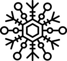 Snowflake outline illustration vector