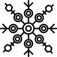 Snowflake outline illustration vector