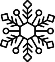 Snowflake outline illustration vector