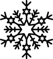 Snowflake outline illustration vector