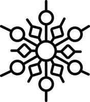 Snowflake outline illustration vector