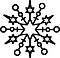 Snowflake outline illustration vector