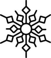 Snowflake outline illustration vector