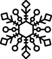 Snowflake outline illustration vector