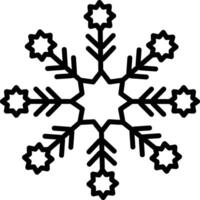 Snowflake outline illustration vector