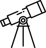 Telescope outline illustration vector