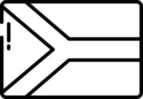 Flag outline illustration vector