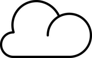 Cloud outline illustration vector