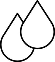 Water drop outline illustration vector