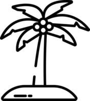 Palm Tree outline illustration vector