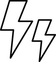 Thunder outline illustration vector
