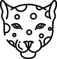 Leopard outline illustration vector