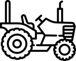 Tractor outline illustration vector