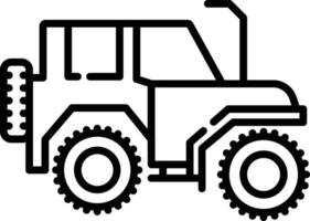 Military Jeep outline illustration vector