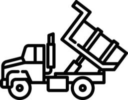 Loading truck outline illustration vector