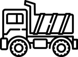 Loading truck outline illustration vector