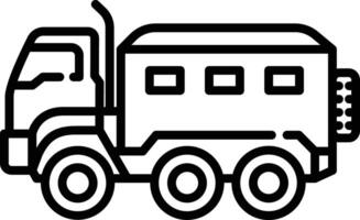 Military vehicle outline illustration vector