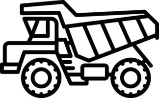 Loading truck outline illustration vector