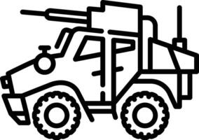 Military vehicle outline illustration vector