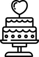 Cake outline illustration vector