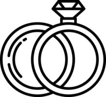 luxury Ring outline illustration vector