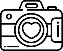 Camera outline illustration vector