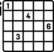 Sudoku outline illustration vector