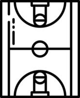 baloncesto campo contorno ilustración vector