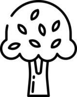Tree outline illustration vector