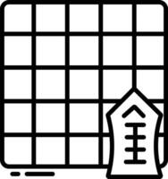 Shogi board outline illustration vector